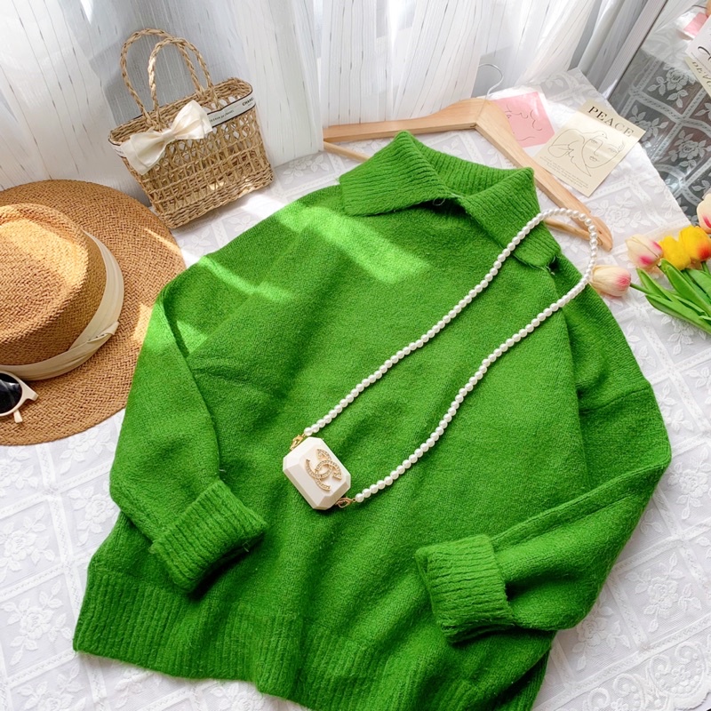 [Đọc mô tả] Áo len 2hand form Hàn hàng tuyển độ mới cao-Tiệm Cói Cô Lê