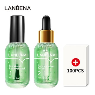 Bộ Tinh Chất Trà Xanh LANBENA 17ml Giúp Loại Bỏ Mụn Đầu Đen