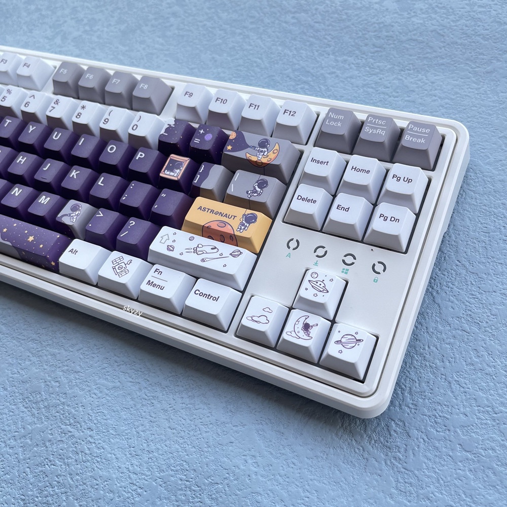 137 phím New Astronaut Keycap Cherry Profile người không gian anime PBT DYE SUB bàn phím cơ học keycap