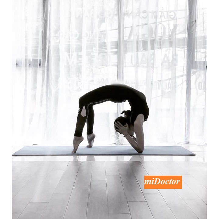 Thảm Tập Yoga Định Tuyến Cao Su PU Cao Cấp miDoctor + Túi Đựng Thảm Tập Yoga PU Định Tuyến + Dây Buộc Chuyên