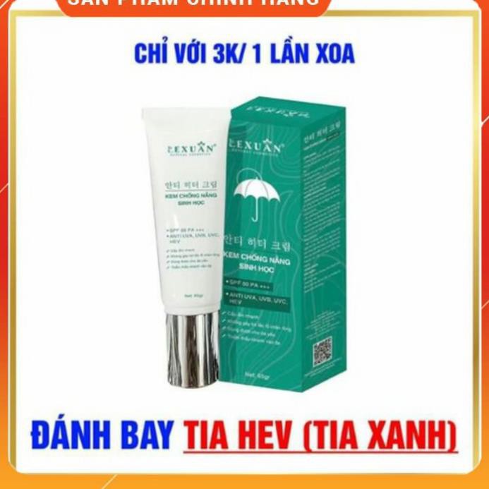 Kem Chống Nắng Sinh Học Lê Xuân - SPF50+ Pa++++ ANTI UVA, UVB, UVC, HEV. Cấp ẩm nhanh, không gây bít chân lông | BigBuy360 - bigbuy360.vn