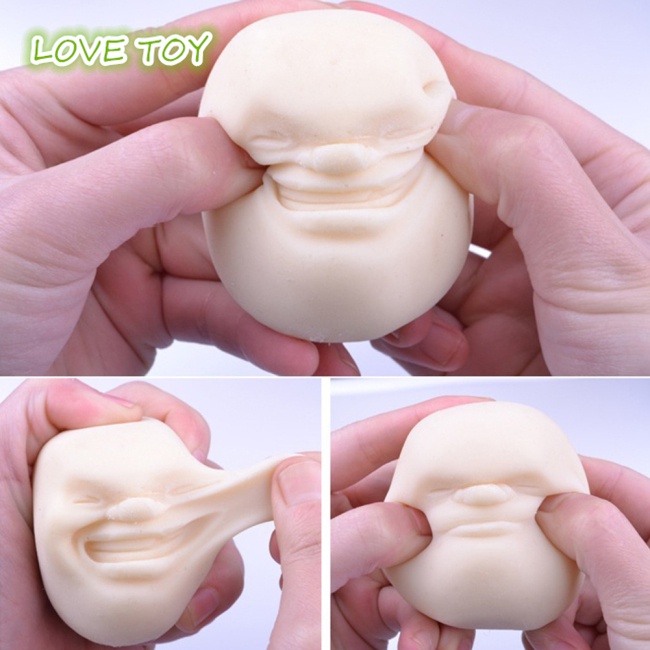 Nkodok Funny Human  Face  Emotion  Stress  Relief  Doll Strong Elasticity Office Pinching Toy Diverse Shape Smooth