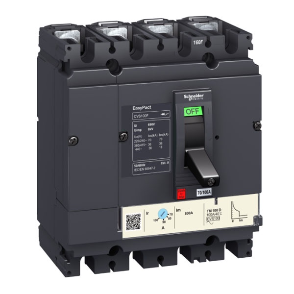 Cầu dao tự động dạng khối MCCB LV525342 4 pha 200A dòng cắt 36kA dòng Schneider