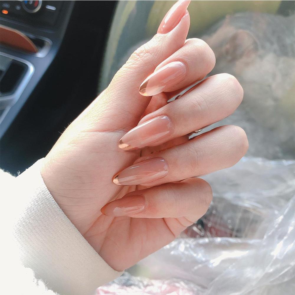 Bộ 100 Móng Tay Giả Trong Suốt Dùng Để Nối Dài Móng