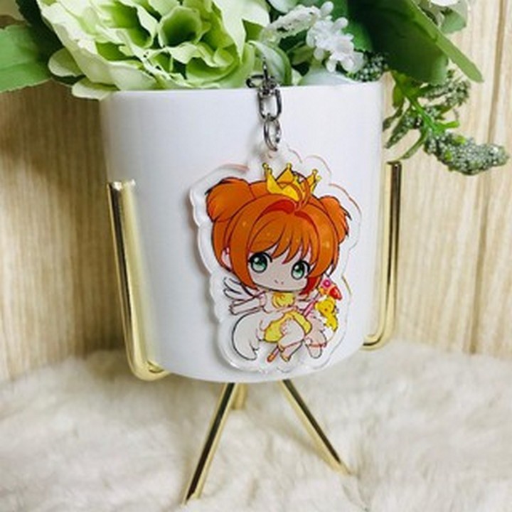 (new) ( Mica trong ) Móc khóa Cardcaptor Sakura Thủ lĩnh thẻ bài quà tặng xinh xắn dễ thương anime chibi