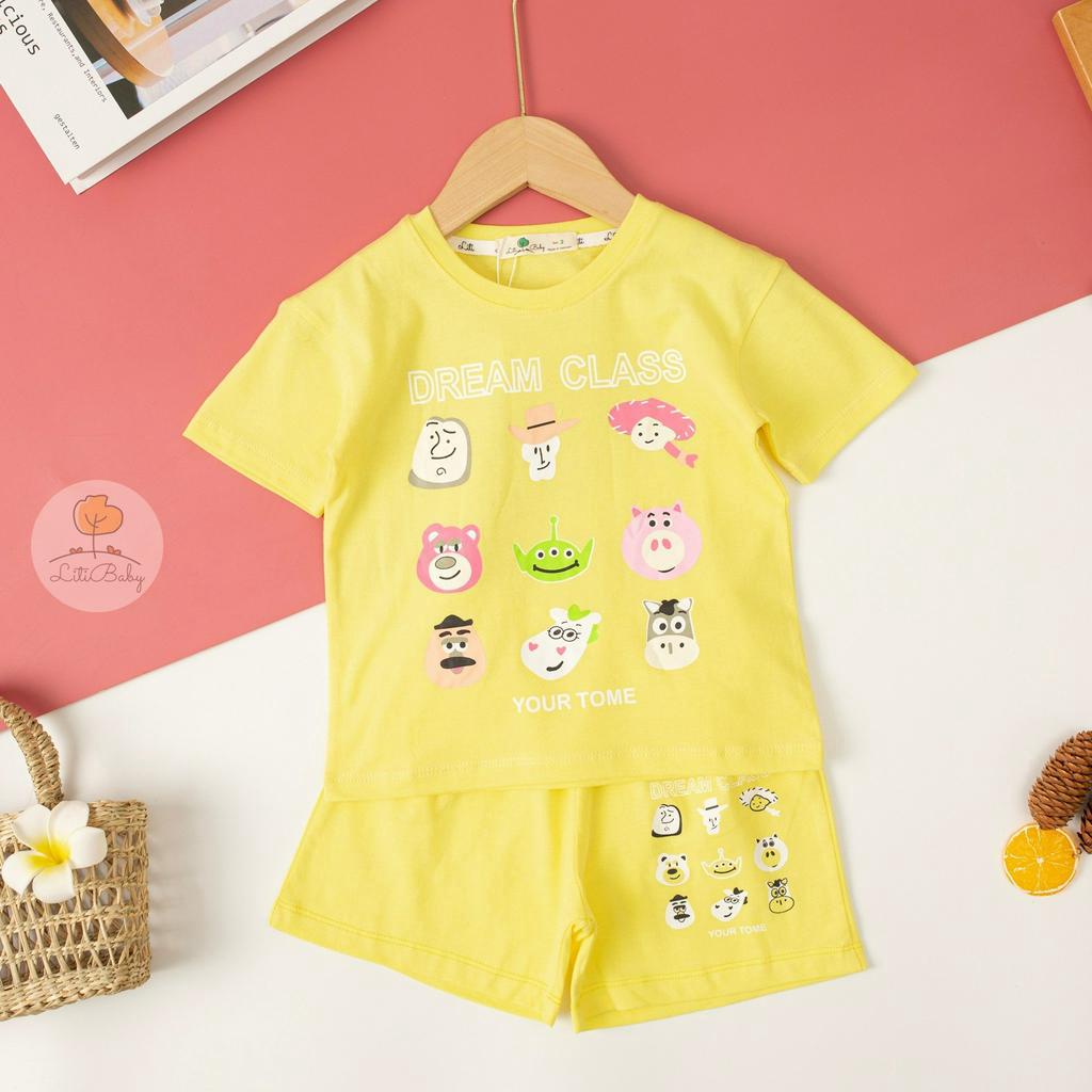 Bộ thun cộc tay cho bé gái 10-23kg hãng LITIBABY . Chất cotton siêu mềm mát