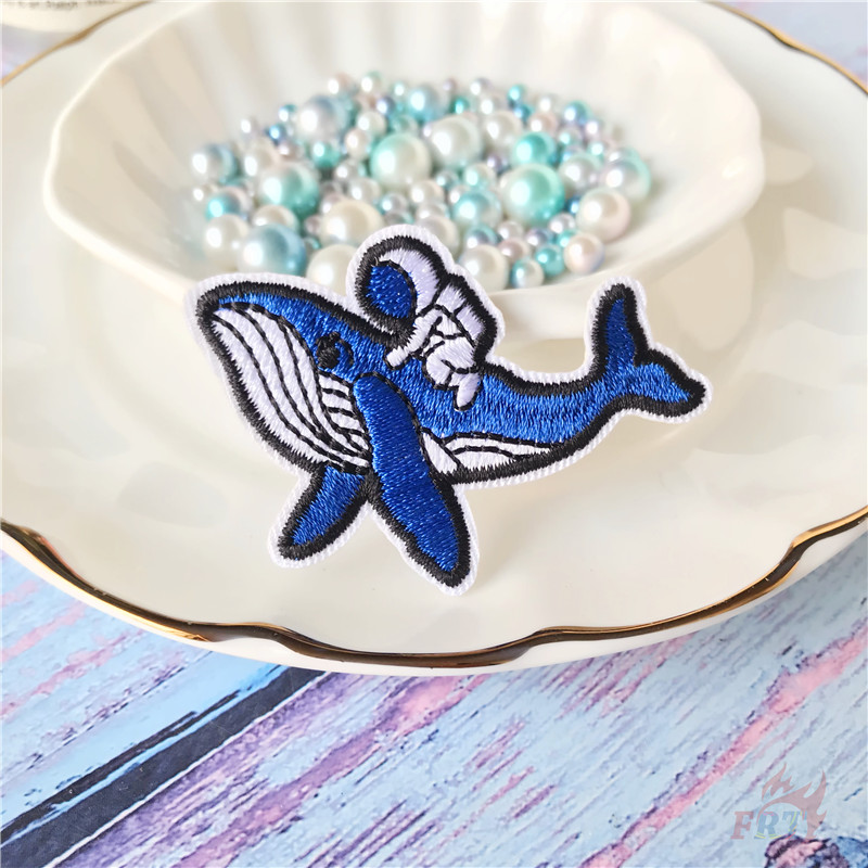 Miếng vá ủi quần áo họa tiết cá voi / phi hành gia độc đáo chất lượng cao