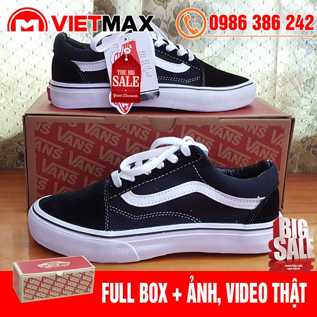 🎁 [FREE SHIP + BOX] Giày Thể Thao Old Skool Thấp Cổ Đen Trắng Hàng Chất Lượng