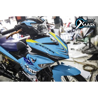 Tem Exciter 150 Mẫu Cá Mập Xanh Biển