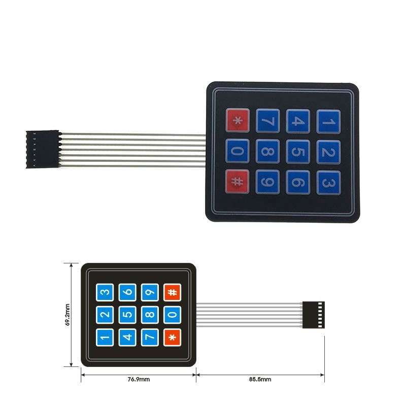 Bàn phím rời matrix PCBFUN nhiều loại tùy chọn 4 12 16 20 phím 1x4 3x4 4x4 4*5 dành cho arduino