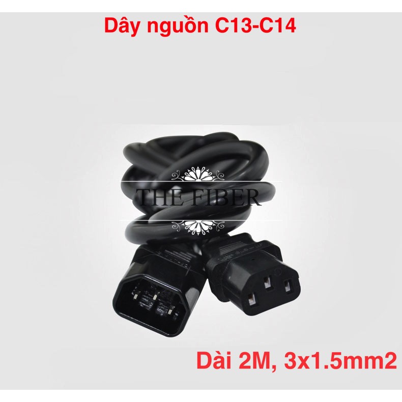 Dây nguồn C13 C14 nối UPS PDU 0.75mm2 hoặc 1.5mm2 dài 1.8M