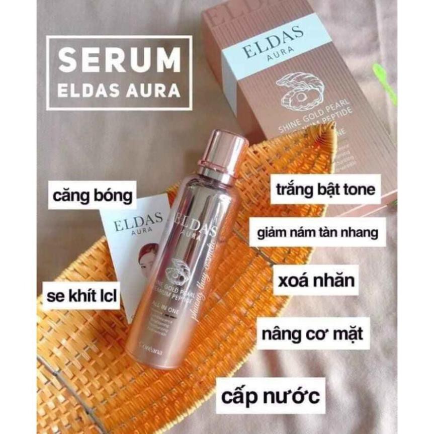 Serum Eldas Aura Shine Gold Pearl Premium Peptide 100ml ( ảnh thật dạng lọ )