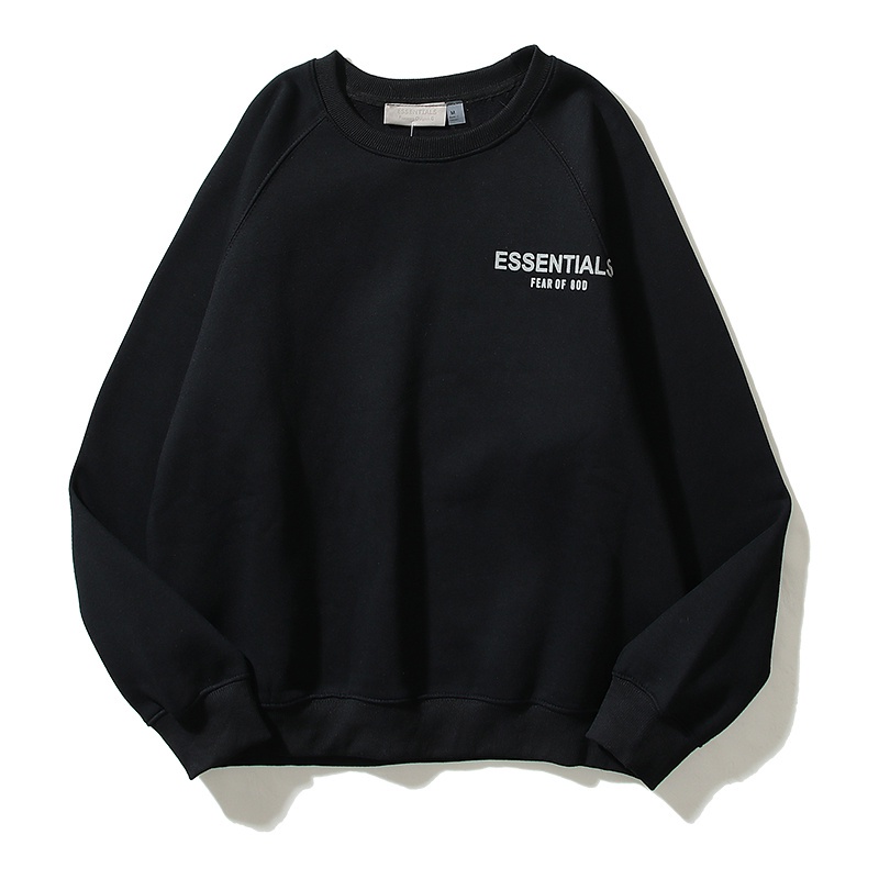 Áo Sweater Nhung In Họa Tiết Phản Quang Thời Trang Đường Phố Essentials1977 8 FEAR OF GOD