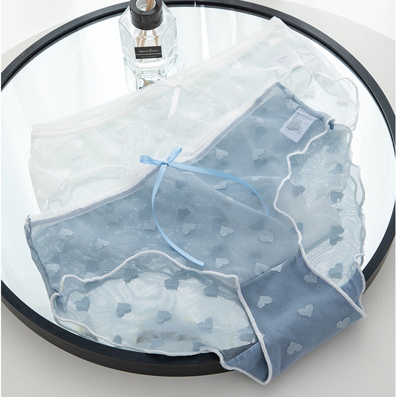 Quần lót nữ ren nơ điệu đà, Quần chip cao cấp dễ thương QL42