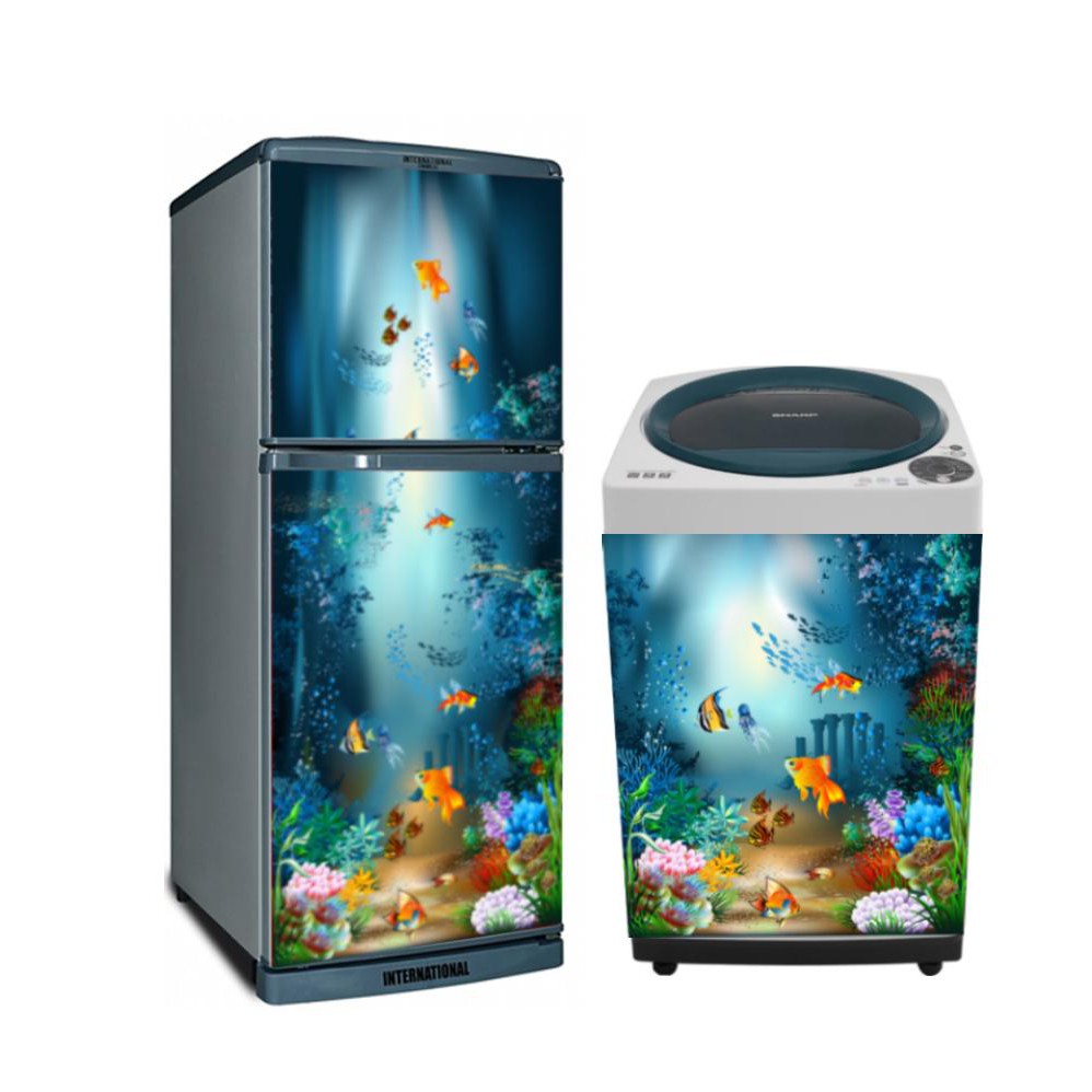 Combo Decal dán Tủ lạnh và Máy giặt