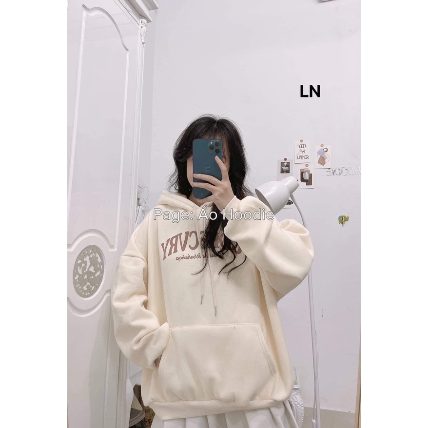 Áo khoác nỉ bo gấu in chữ COREC tay bồng cá tính mũ 1 lớp (LN5-002)