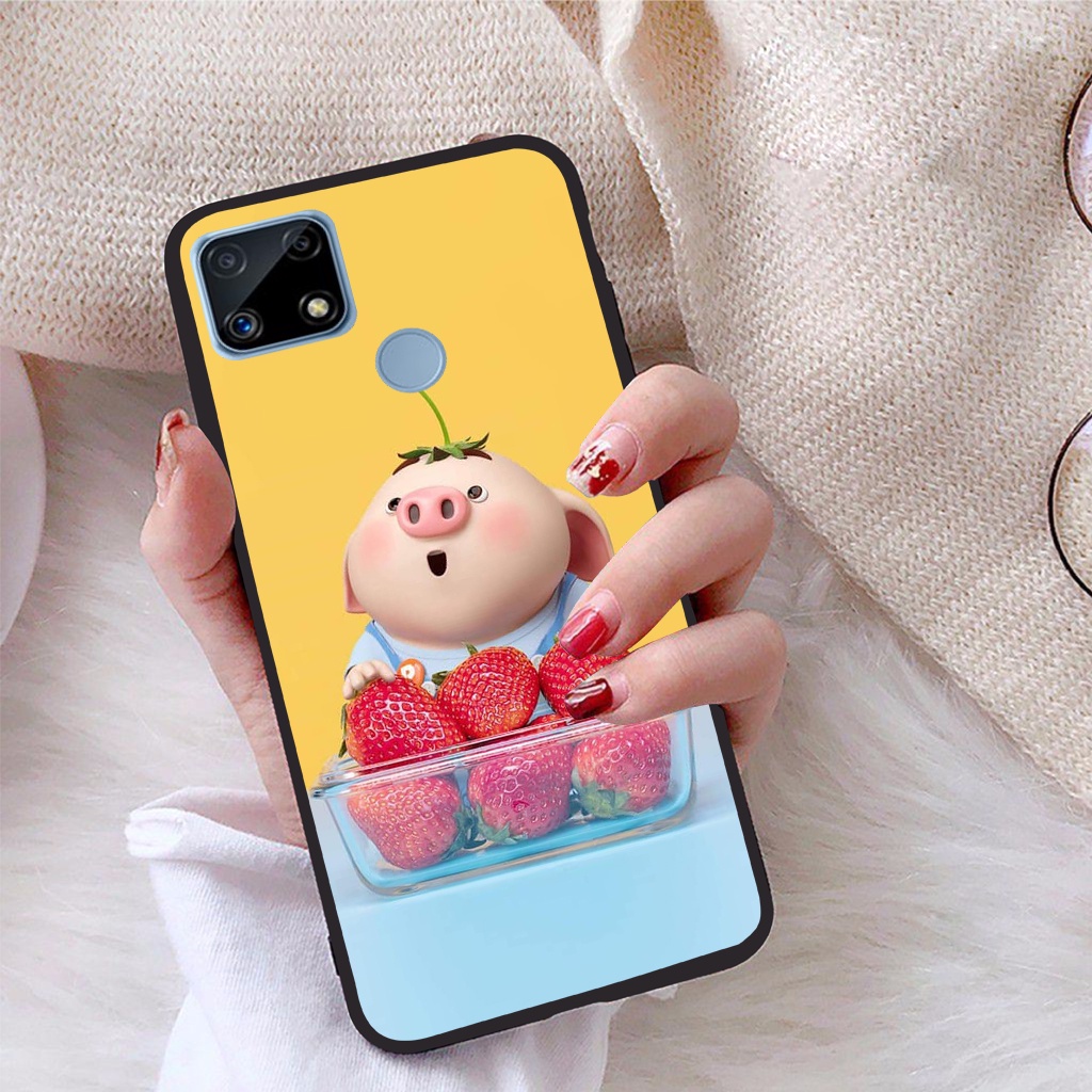 Ốp lưng Realme C25 viền dẻo TPU BST Pig Cute