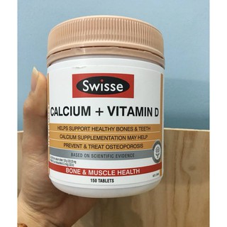 Viên uống bổ sung Canxi Swisse Ultiboost Calcium + Vitamin D - 150 viên