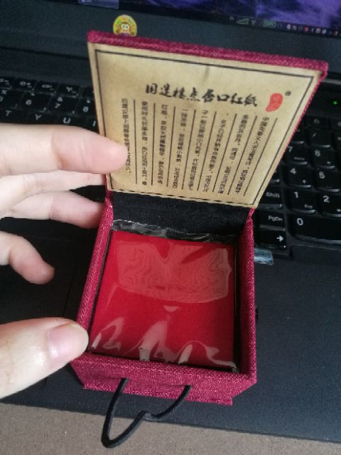 Son giấy cổ trang trong hộp giả gỗ bọc vải sang trọng | BigBuy360 - bigbuy360.vn