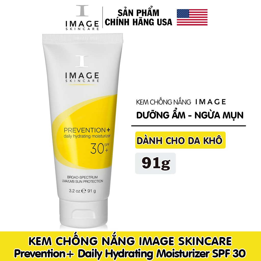 Kem chống nắng cho da khô IMAGE prevention spf 30+ daily hydrating moisturizer bảo vệ da khỏi tia uva, uvb ánh sáng xanh