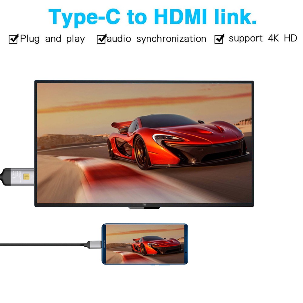 Cáp Chuyển Đổi Usb-C Type C Sang Hdmi 4k Hd Tv Cho Samsung Huawei Macbook