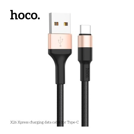 Cáp sạc Hoco X26 dây dù chông đứt TYPE C dài 1m - BH 3 tháng - Hưng Long PC