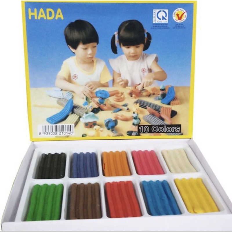 Đất Sét Nặn Học Sinh HADA - Hộp 5 màu/10 màu/18 màu