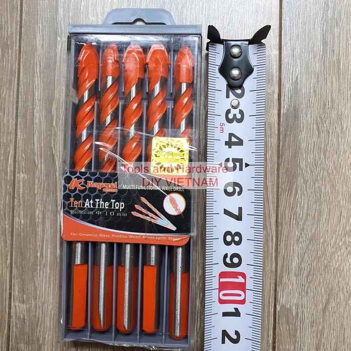 Bộ Mũi khoan đa năng hãng Kapusi Nhật Bản các gồm 4 cây cỡ 12mm, 10mm, 8mm, 6mm, Bảo hành 12 tháng