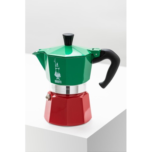 Ấm pha cà phê Bialetti Moka Express Tricolor 3 cup (made in Italy)
