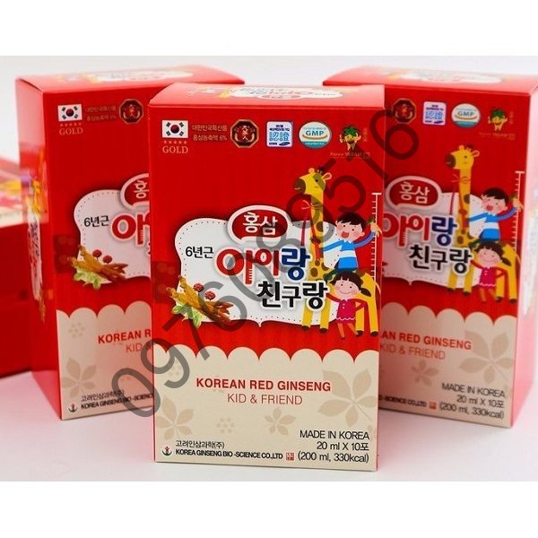 Nước Hồng Sâm Trẻ Em Baby Bio 30 gói Hàn Quốc