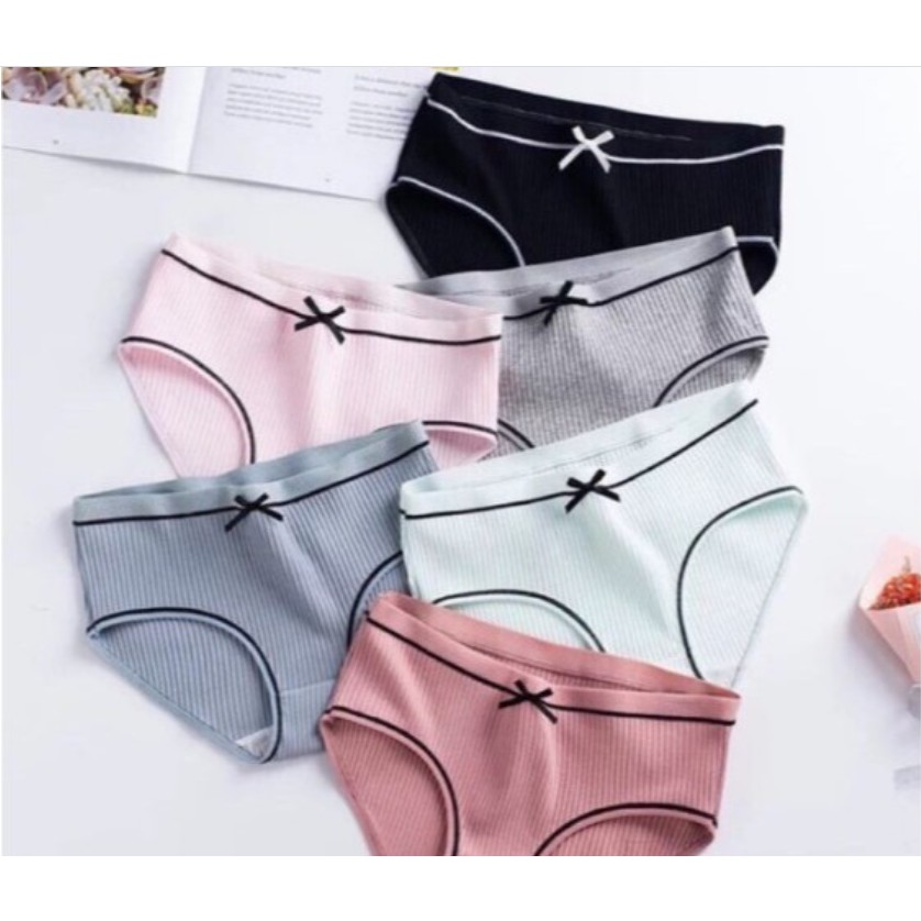 COMBO 5 Quần lót nữ Cotton vải mềm viền ren ôm bụng nâng mông kháng khuẩn co giãn 4 chiều LOTNU01