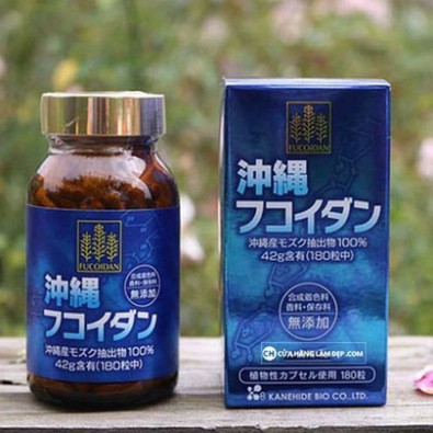 Viên tảo uống hỗ trợ ung thư Fucoidan Okinawa xanh 180 viên Nhật Bản