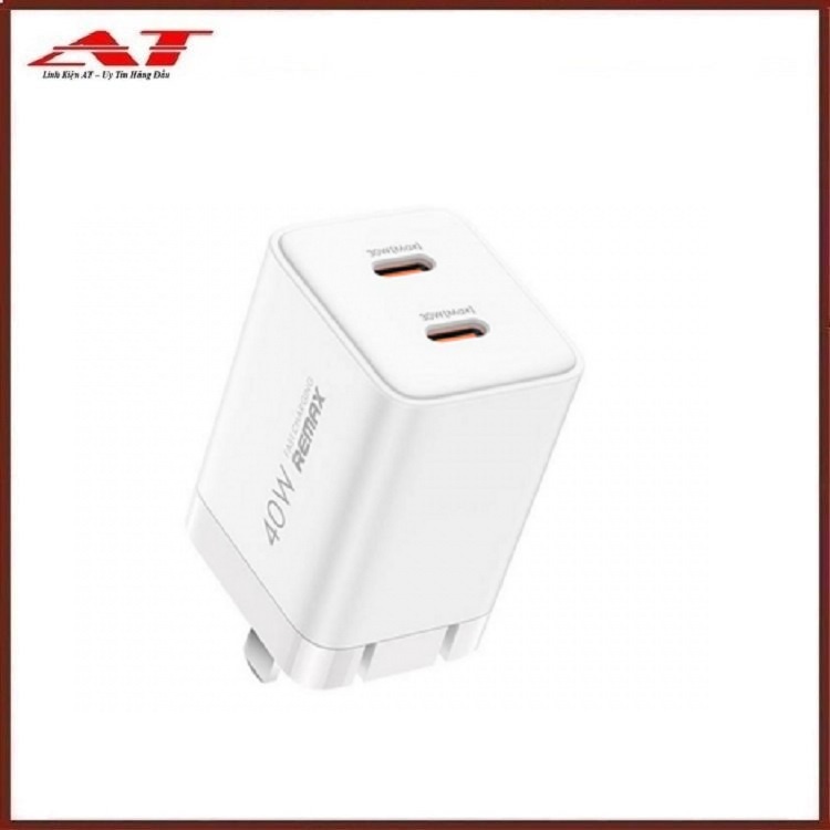 CỐC SẠC SIÊU NHANH REMAX RP-U33 - 40W , HỔ TRỢ 2 CỔNG TYPE-C