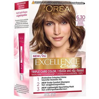 Kem Nhuộm Màu 6.30 Nâu Ánh Vàng Dưỡng Tóc Màu Thời Trang L'oreal Excellence Fashion 172ml Chính Hãng.