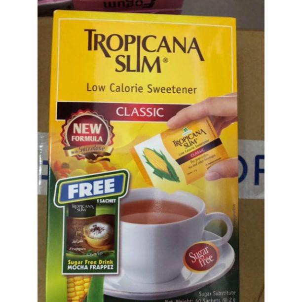 Đường bắp ăn kiêng Tropicana Slim - Hộp 50 gói