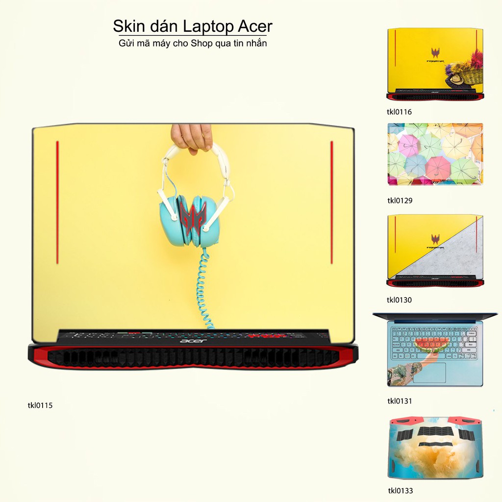 Skin dán Laptop Acer in hình thiết kế nhiều mẫu 3 (inbox mã máy cho Shop)