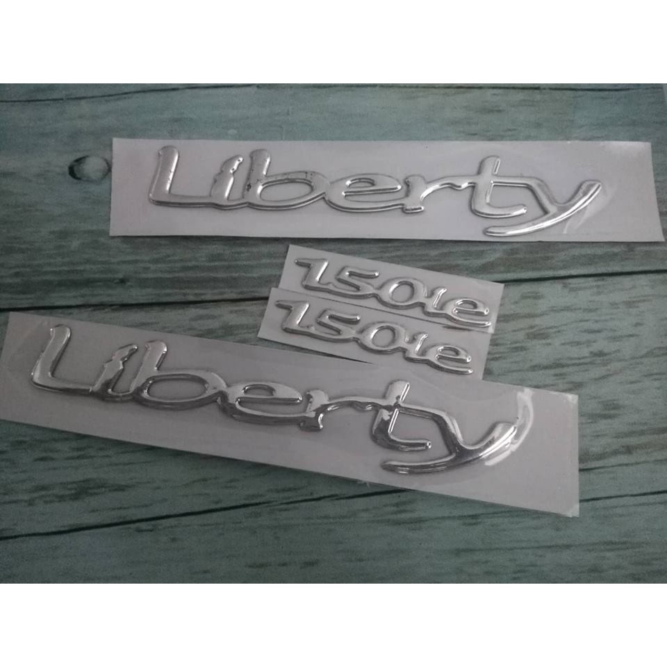Bộ tem decal chữ nổi liberty