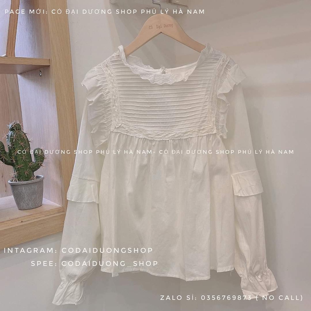[ảnh thật-sẵn] Áo sơ mi trắng BBD bèo siêu xinh