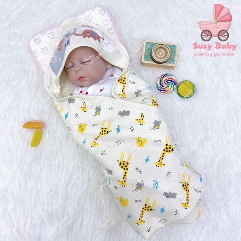 Ủ CHOÀNG COTTON MIPBI 1 LỚP CHO BÉ