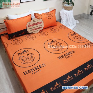 (Rẻ Vô Địch) Bộ Ga và 2 vỏ gối HER-MES hàng đẹp M2/M6/M8/2M2 chất Poly cotton