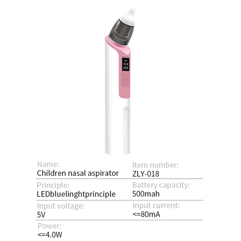 Máy Hút Mũi Bằng Silicone An Toàn Sạc USB Cho Trẻ Sơ Sinh