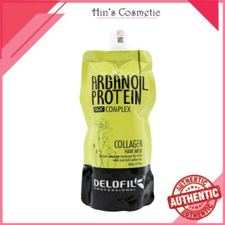 Dầu Hấp Ủ Tóc Collagen Delofil Arganoil Protein Siêu Mượt 500ml