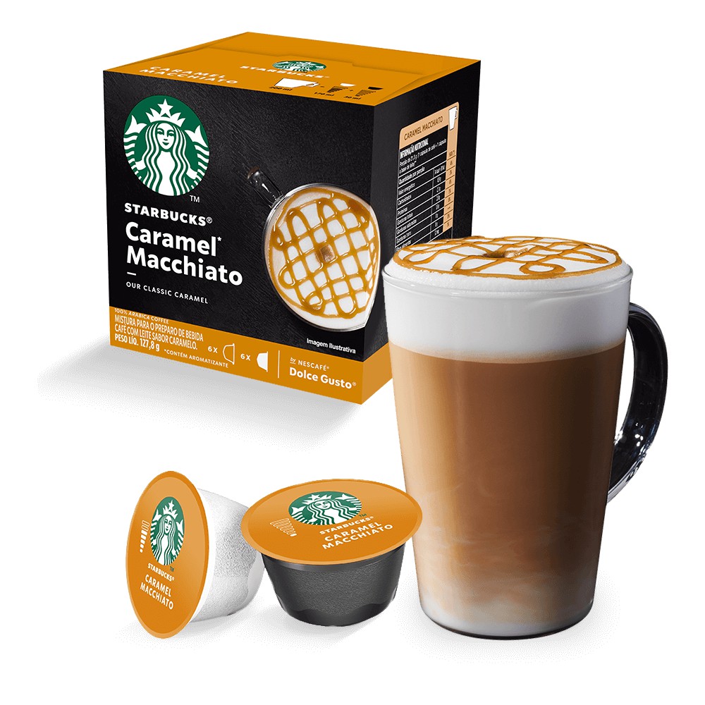 Combo 3 hộp 12 viên nén cafe Starbucks Caramel Macchiato pha máy Dolce Gusto DATE 09/2024