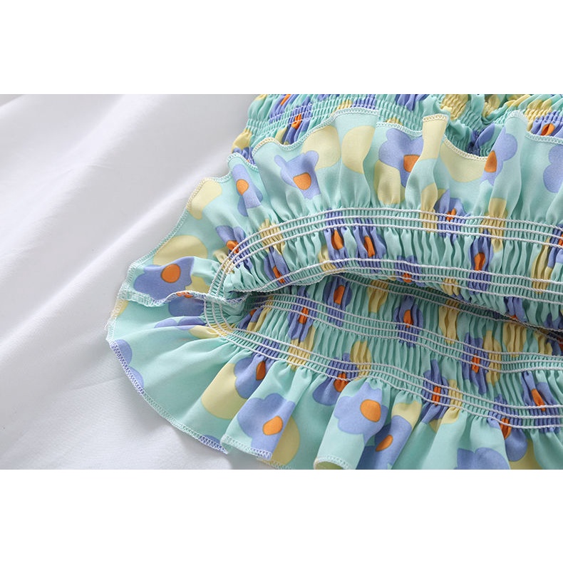 Áo Hai Dây Co Giãn Họa Tiết Hoa Thời Trang Mùa Hè Dễ Phối Đồ Cho Nữ