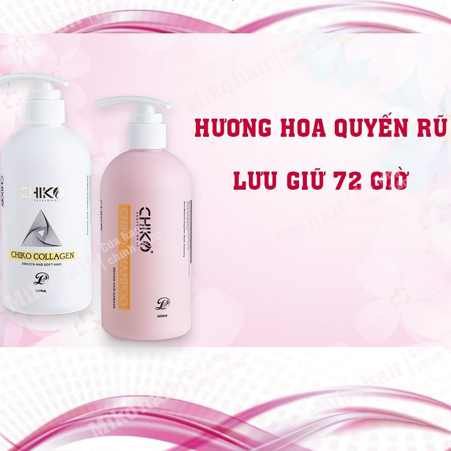 Kem Hấp ủ tóc collagen Chiko hương nước hoa cao cấp 500ml