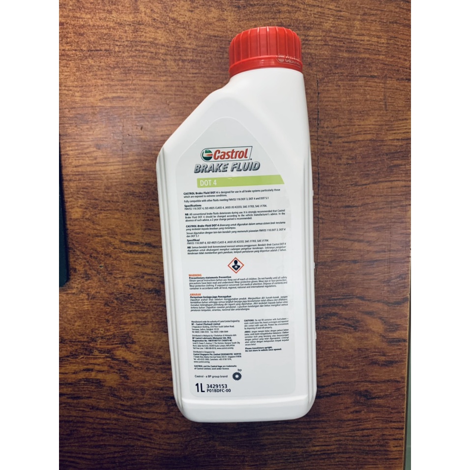 Dầu phanh, dầu thắng xe ô tô Castrol brake Fluid Dot 4  Lon 1L