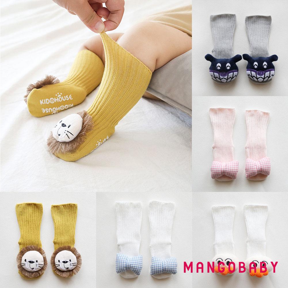 US BABY Vớ Cotton Chống Trượt Giữ Ấm Mùa Hè In Họa Tiết Hoạt Hình Cho Bé