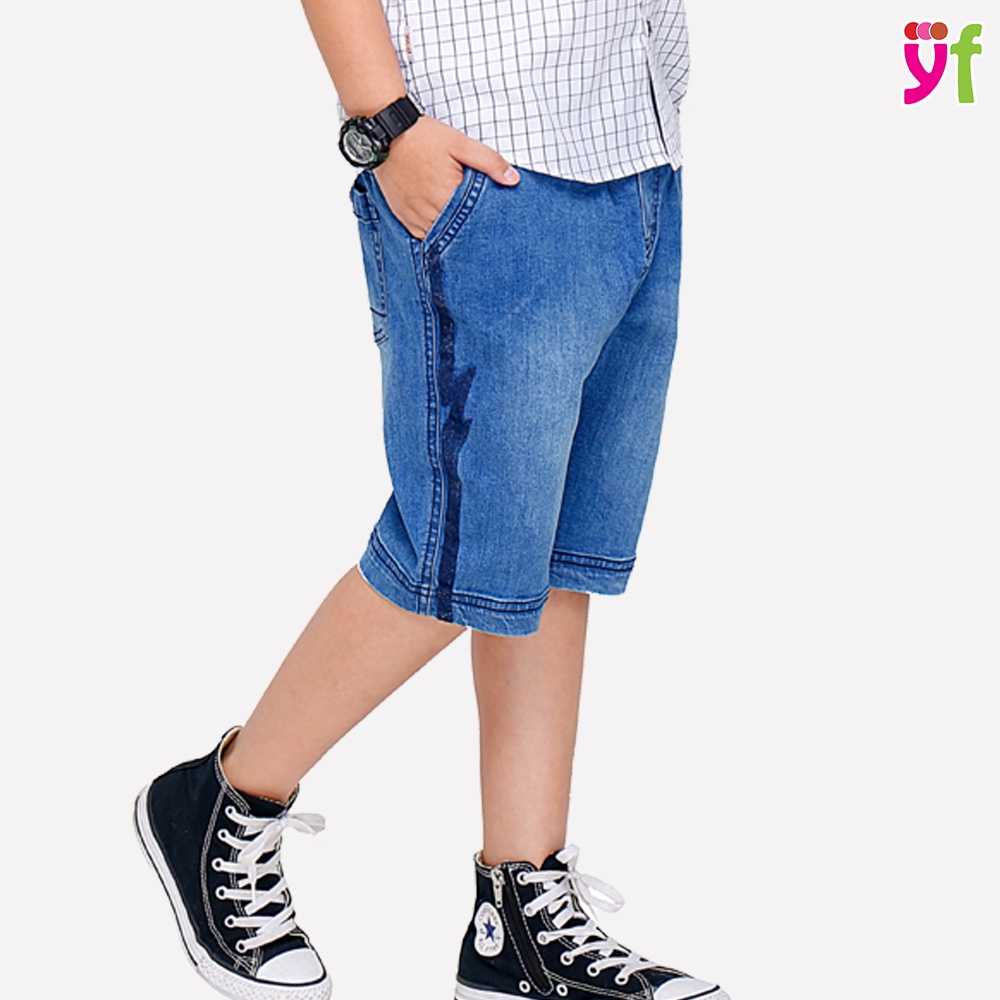 Quần jean Lửng Bé Trai Trang Trí Sườn(15-27KG) YF - 9QY507