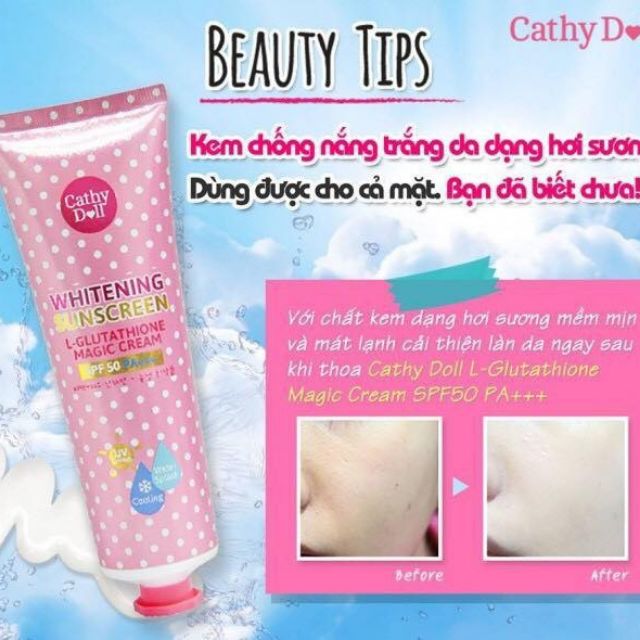 KEM CHỐNG NẮNG CATHYDOLL- Thái Lan