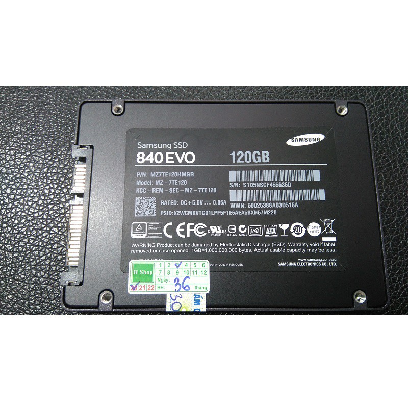 Ổ cứng ssd 120gb Samsung, hàng tháo máy chính hãng, bảo hành 3 năm | BigBuy360 - bigbuy360.vn